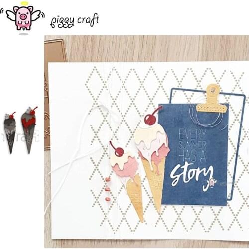 Piggy Craft metal cutting dies cut die mold Ice cream cone decoration Scrapbook paper craft knife mould blade punch stencils die