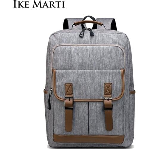 IKE MARTI Fashion Shool Backpack Girl Boys Book A4 Waterproof Gray Women College Junior High School Bag 15.6 Laptop Backpacks