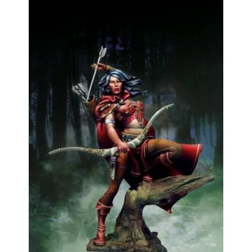 New Unassembled 1/ 32 54mm ancient fantasy archer 54mm Figure Resin Kit DIY Toys Unpainted kits