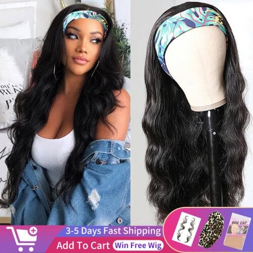 Body Wave Headband Wig Human Hair Brazilian Headbands Wigs For Women Full Machine Wigs Designer Remy Human Wig Daily Party Use