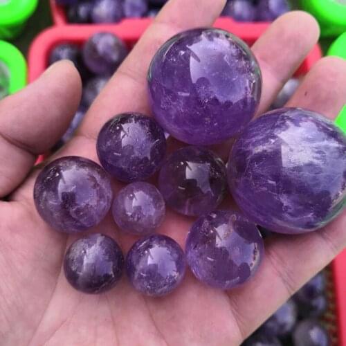 Wholesale 1pcs Natural Amethysts Quartz Sphere Ball,Beautiful Purple Quartz Crystal Decor Stone Healing Quartz,25mm-60mm