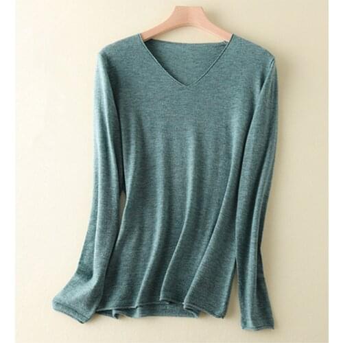 2020 Autumn Fashion Women Sexy V-neck candy color Ultrathin Sweater Outerwear Pullovers Knit Cashmere Sweater Womens Clothes