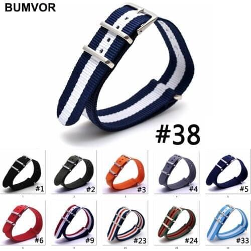 10pcs NATO Nylon Watchbands 16/18/20/22/24mm Mens and Womens Fabric Woven Nylon Strap Interchangeable Strap Wrist Strap
