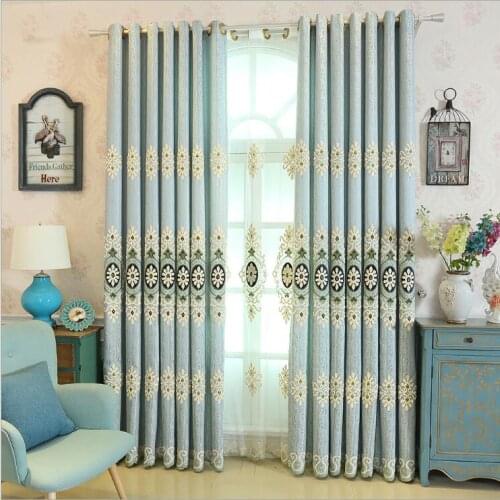 Embroidery Luxury Curtain For Bedroom Kitchen Curtains For Living Room Modern Cortinas Fabric Window String Curtains