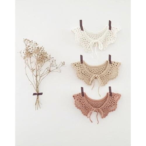 Detachable Collar Baby Bibs Lace Child Accessories Korean Style Kids Lace Peter Pan Collar Cute Hollow Out Toddler