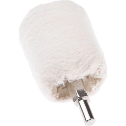 1/4" Shank Brush 1.5" Cylindrical Rotary Weave Cotton Polishing Buffing Wheel Polishing Brush for Drill Dremel Rotary Tool
