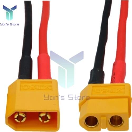 XT60 Male Female Bullet Connectors Plugs Pluggable Terminal Block With Silicon 14 AWG Wire For RC Lipo Battery Banana Plug