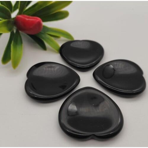 4cm obsidian Thumb-shaped nepenthe water drop concave energy healing stone crystal heart