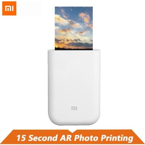 Xiaomi Mijia AR Printer 300dpi Portable Photo Mini Pocket With DIY Share 500mAh picture printer pocket printer work with mijia
