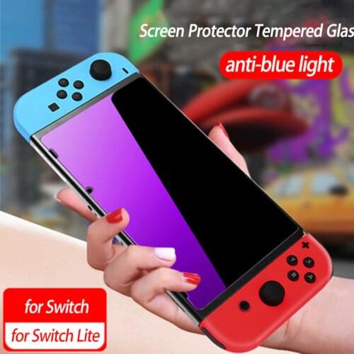 Violet Glass Screen Protector for Nintendo Switch Tempered Glass Anti Blue Light for Nintend Switch Lite NS Lite Switch Glass 9H