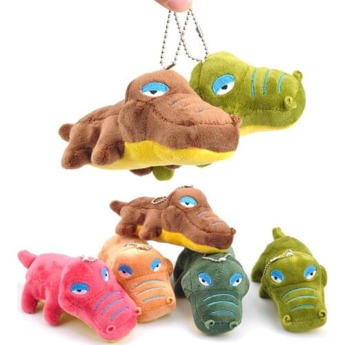 1PC Cartoon Crocodile Plush Small Pendant Plush Toy Figurines Pendant Decorative Toys