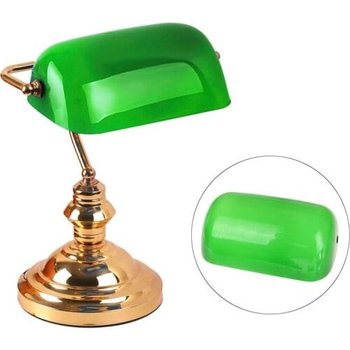 1pc Green Glass Bankers Bright Lamp Cover Bankers Lamp Glass Shade Cased