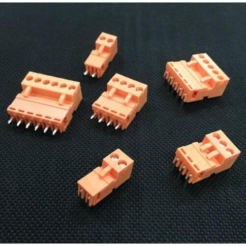 Orange HT3.96 3P Straight pin Connecting terminal HT3.96-3PV Connector Plug+Socket 10Sets