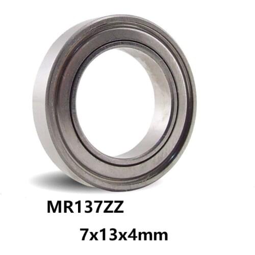 10pcs/lot MR137ZZ Bearing 7*13*4mm Deep Groove Ball Bearing Miniature Bearing MR137-ZZ 7x13x4mm 5h2100 Chrome Steel