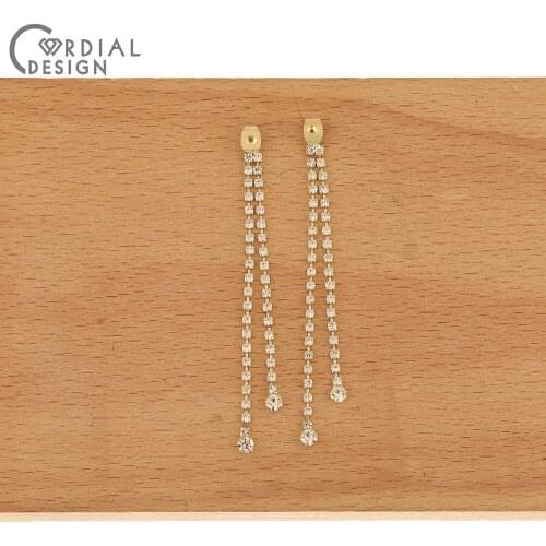 Cordial Design 100Pcs 4*74MM DIY Making/Earring Back/Jewelry Accessories/Claw Chain/Jewelry Findings & Components/Hand Made