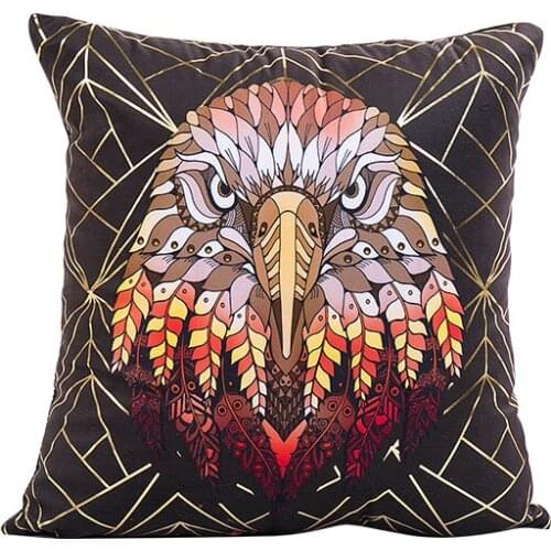 Abstractive animal lion eagle pig pattern 45*45cm cushion cover no inner hot stamping colorful cushion case for home dec X38