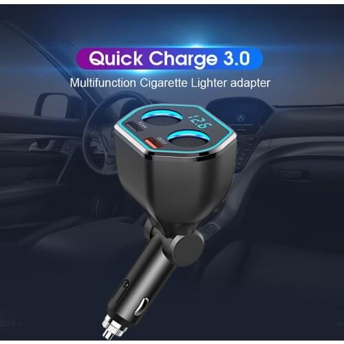 Bluetooth Car Charger A21Q Wireless MP3 Player Quick Charge QC3.0 Multifunction Cigarette Lighter Adapter for iPhone Samsung