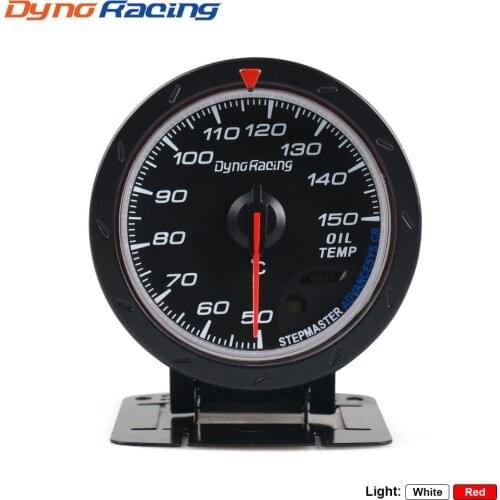 Dynoracing 60MM Car Oil Temperature Gauge Red & White Lighting 50- 150 Celsius Oil Temp Gauge Car Meter with sensor BX101470