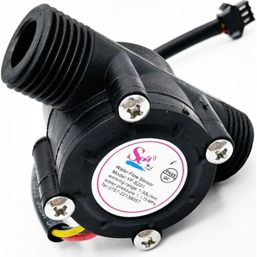 DC 5-18V 9V 12V Water Flow SensorFlowmeter Hall Flow Sensor Water Control Liquid Flow 1-30L/min 2.0MPa Sensor Switch YF-S201