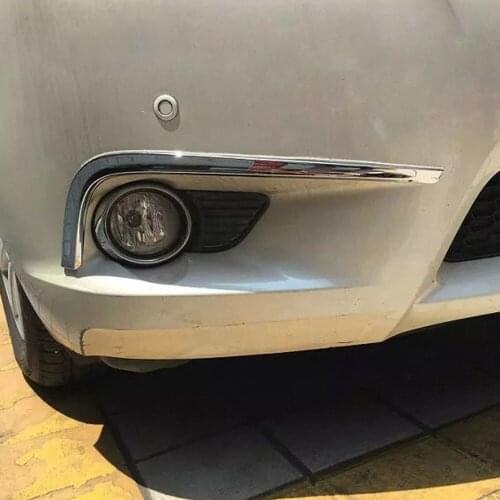 For Toyota Sienna 2010-2018 MK3 Chrome Front Fog Light Eyelid Eyebrow Cover Trim