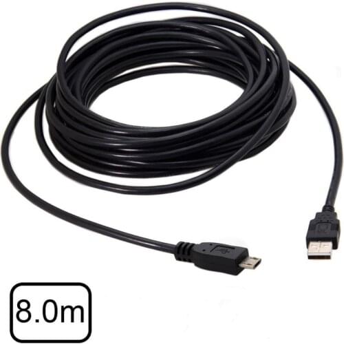8m Micro USB 5Pin to USB 2.0 Male Data Cable for Tablet & Cell Phone & Camera