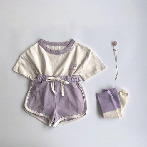 Children Clothing Sets for Little Girls Boys Sports Suit Summer 2021 Baby Clothes Korean Kids Child Casual Tops+Shorts Outfits