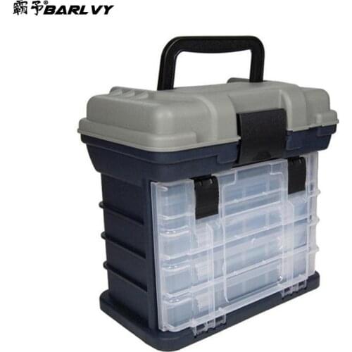 27*17*26cm 5 Layer PP+ABS Big Fishing Tackle Box High Quality Plastic Handle Carp Tools Accessories