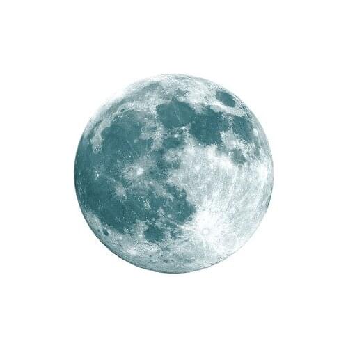 Creative 3D Luminous Moon Wall Stickers Ceiling Tiles WallStickers Glow-in-the-Dark Kids Room Decor Poster Mural 30x30cm