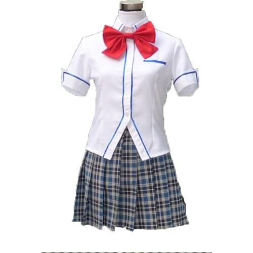Blood Vengeance Ling Xiaoyu Sailor Unimform Game Cosplay Costume top+skirt+tie 11