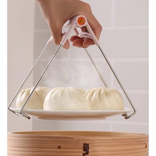 Kitchen Stainless Steel Bowl Holder Clips Anti-scalding Cup Clips Creative Dish Plate Clamp Household Steaming Retriever Gripper