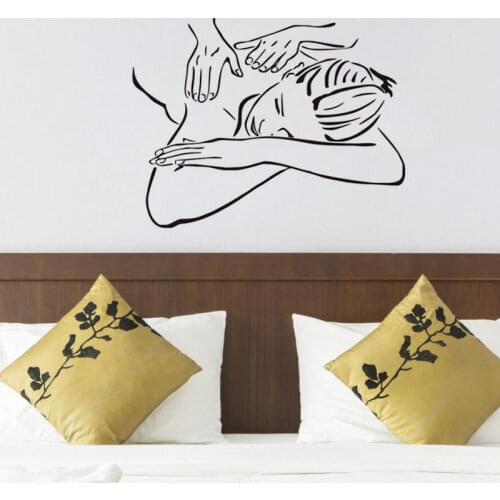 Girls Massage spa Vinyl Wall Stickers Decoration Beauty Salon Self Adhesive Art Wallpaper Removable Wall Tattoo Mural SA453
