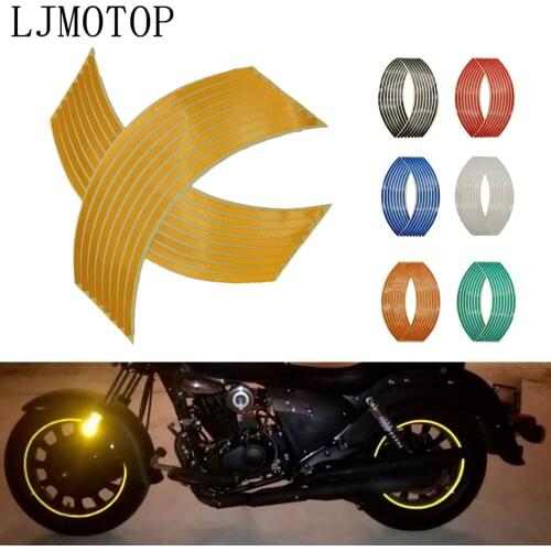 Motorcycle Wheel Sticker Motocross Reflective Decals Rim Tape Strip For Honda ST 1300 NC750S X CB1100 CBF1000 CB600F CBF600