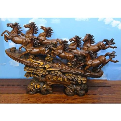 Very large Eight jun xiongfeng resin crafts horse decoration Opening move house gifts office Home Animal Sculpture decoration