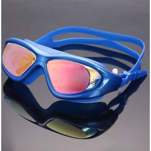 Unisex Swimming Goggles Anti-fog Swim Pool Glasses Waterproof Adjustable Diving Glasses With Nose Clip Water Sports Eyewear