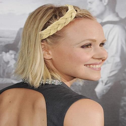 Elastic Synthetic Chunky Hair Braid 5 Strands Braids Hair Headband Plaited Braided Headband Hot Selling For Valentines Day Gift