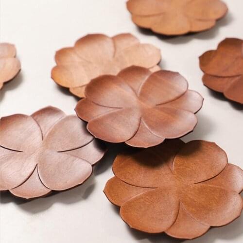 Coasters Japanese Mat Dining Table Drink Cup Placemat Red Sandalwood Saucer Mat Non-slip Pot Cup Holder