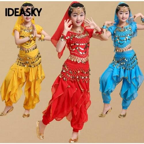 Professional oriental indian bollywood bellydance costume set belly dance suit dancing for women kids set girls adult for child