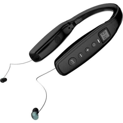 YIYAN YI-669 UHF Earphone Hanging Neck Walkie Talkie Foldable Bluetooth Headset