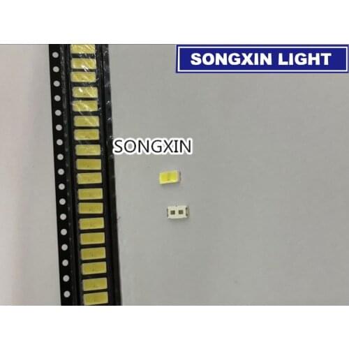 500PCS For Lextar LED LCD Backlight 100LM 1W 7030 6V Cool white LED LCD TV Application SMD 7030 led cold white