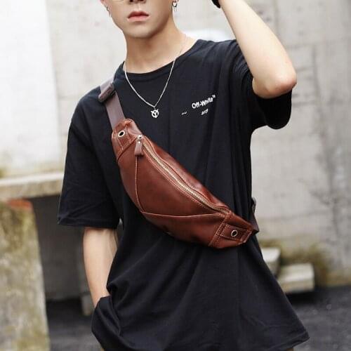 Tidog Retro fashion leather bag chest bag