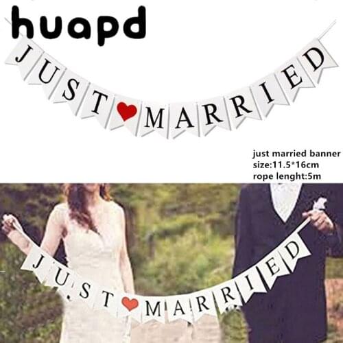 Just Marry Me Decoration Hanging Banner Garland for Valentines Day Engagement Wedding Party Supplies Love Decor Flags