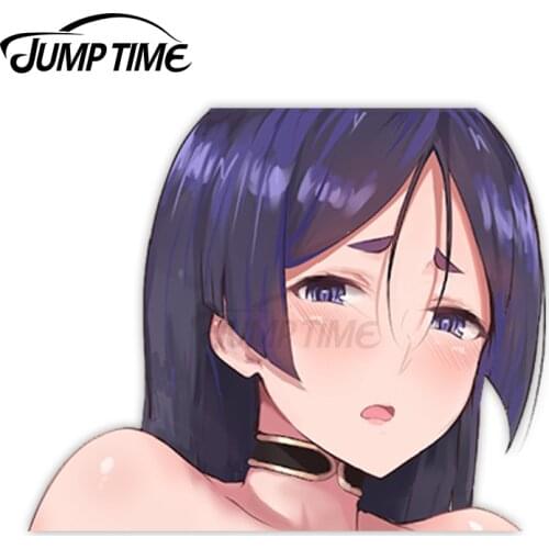 Jump Time Fate Grand Order Minamoto no Raikou 5 7.6 Big Head Anime Peeker Vinyl Decal Waifu Kawaii Girl Car Stickers