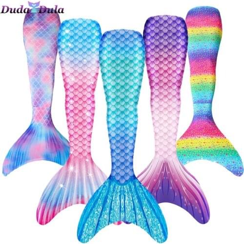 Adult Kids Mermaid Tails With Monofin Swimsuit for Girls Women Bikini Bathing Suit Costume Swimmable Swimsuit Adult Beach Bikini