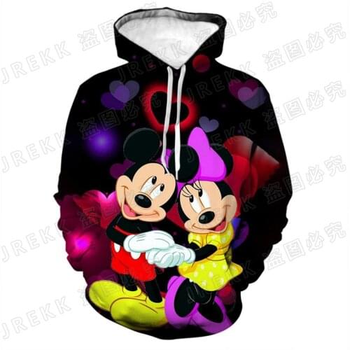 Funny Mickey Mouse Hoodies Men Women Children Anime Sweatshirts Cool 3D Print Pullover Boy Girl Kids Fashion Casual Clothing