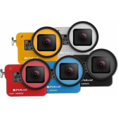 For GoPro Hero 7 /6 /5, PULUZ Housing Shell Aluminum Alloy Protective Case Cage with 52mm UV Lens & Cap
