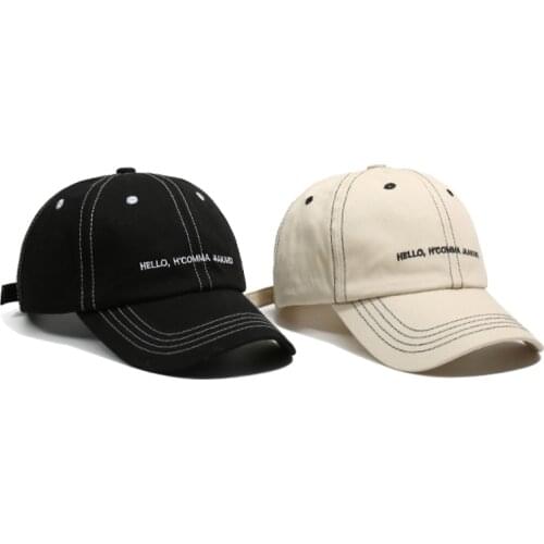 Thick Denim Fabric Mens Baseball Cap Hip-Hop Hat Cute Spring Graffiti Embroidery Womens’ Hat Cotton Sun Hat