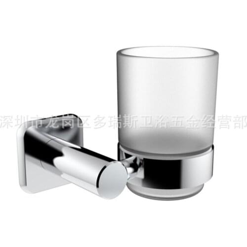 Toothbrush Tooth Cup Holder With Glass Cup Wall Mounted Stainless Steel Single Cup Rack Cup Tumbler Holders Bathroom Accessories