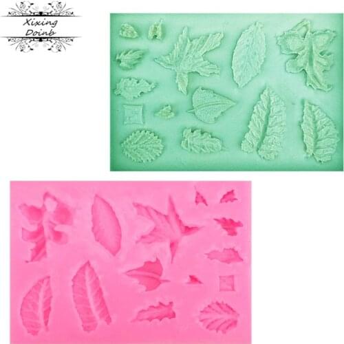 1Pcs Leaf shape silicone soft candy mold cake decorating tool candy chocolate Soft Candy Mold