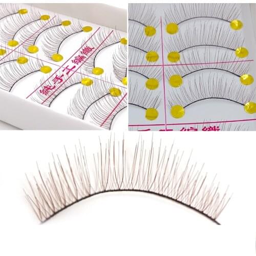10pairs Brown Color Lashes Natural fluffy False Eyelashes Volume Fake Lashes Makeup Extension Eyelashes maquiagem Natural Look