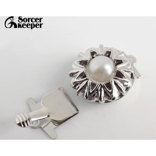 10 PCS White Plated Artificial Pearl Toggle Clasps Lobster Clasps DIY Claw Jewelry Hooks Pearl Necklace/Bracelet Connector CSA66